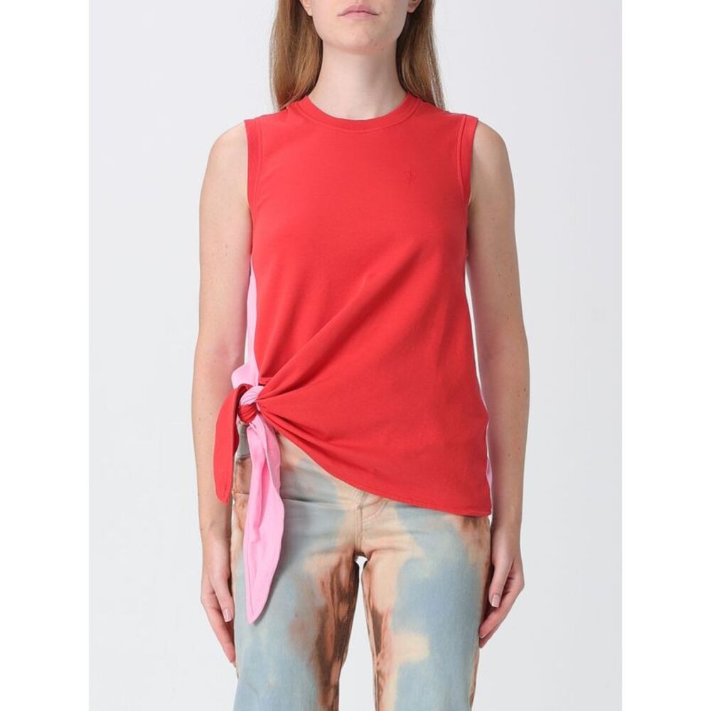 Jw Anderson Women Jw Anderson Abstract Print Asymmetrical Cotton Top